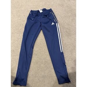 Adidas Track Pants Mens Small Navy 3-Stripes Cargo Joggers Primegreen AEROREADY